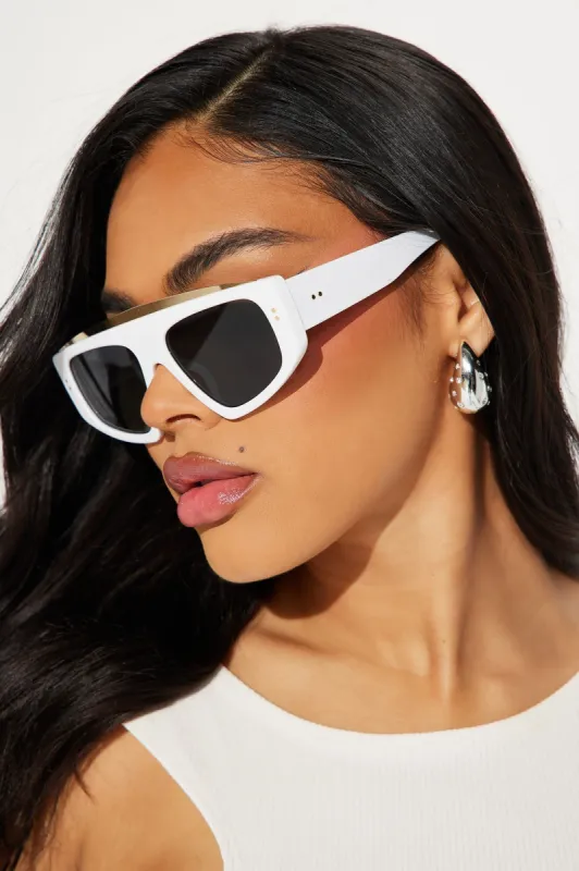 Get The Point Sunglasses - White sold by Fashion Nova