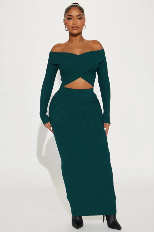 Tiana Sweater Skirt Set - Hunter sold by Fashion Nova