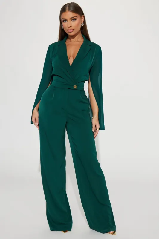 Time To Execute Jumpsuit - Hunter sold by Fashion Nova