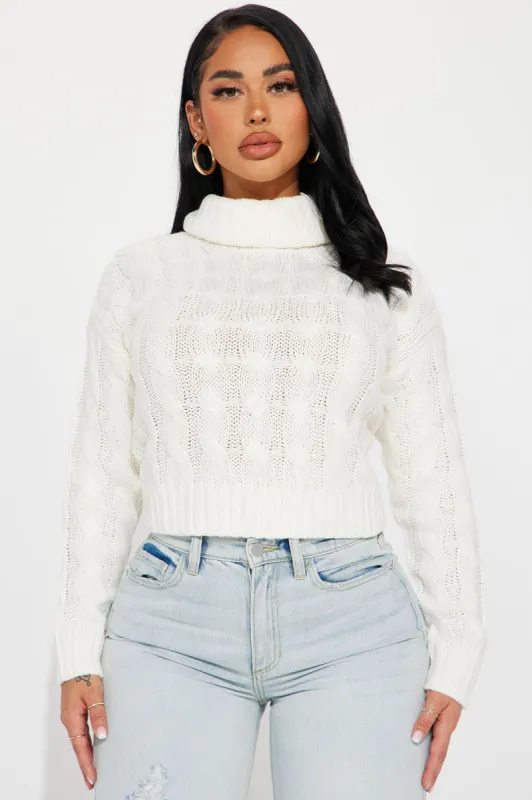 Anderson Cable Knit Sweater - Ivory sold by Fashion Nova