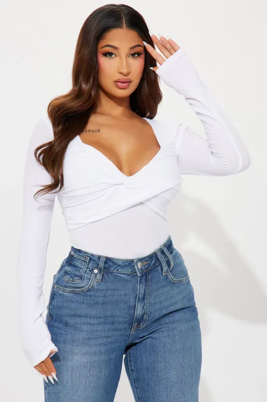 Twisted For You Top - Off White sold by Fashion Nova