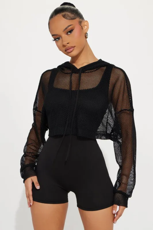 All Lights On Me Romper Set - Black sold by Fashion Nova