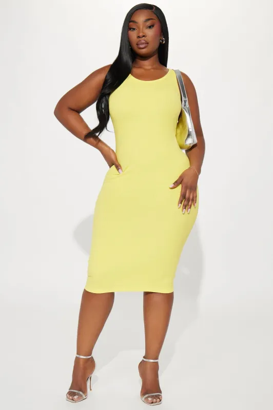 Danielle Ribbed Mini Dress 11- Yellow sold by Fashion Nova