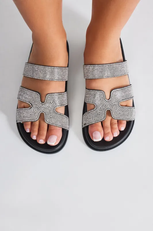 Show Me Around Flat Sandals - Silver sold by Fashion Nova