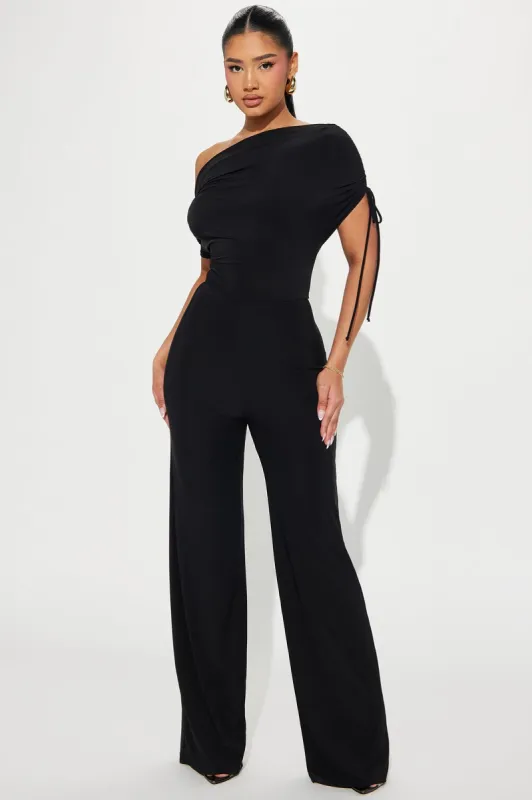 Think About It Jumpsuit - Black sold by Fashion Nova
