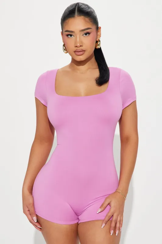 Nahal Double Lined Romper - Pink sold by Fashion Nova