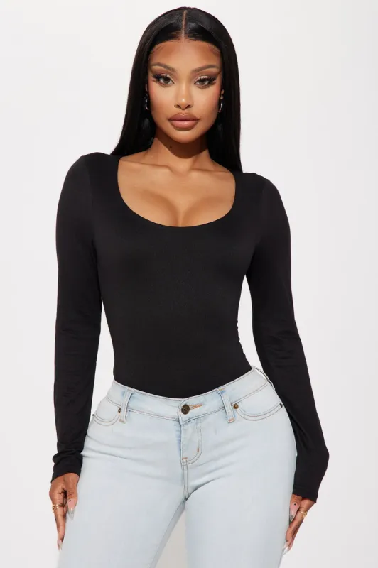Kelly Double Lined Top - Black sold by Fashion Nova