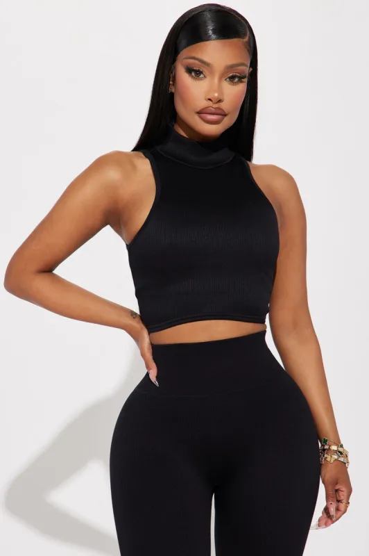 Werk It Seamless Sleeveless Active Top - Black sold by Fashion Nova