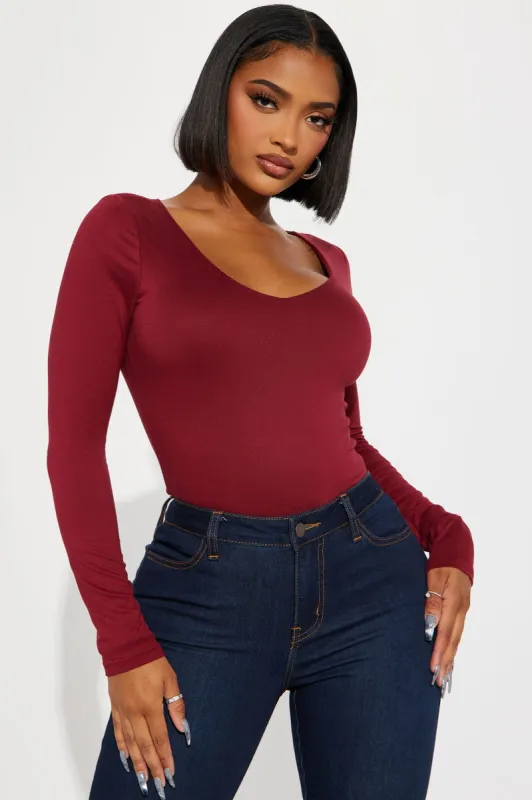 Myra Double Lined Top - Wine sold by Fashion Nova