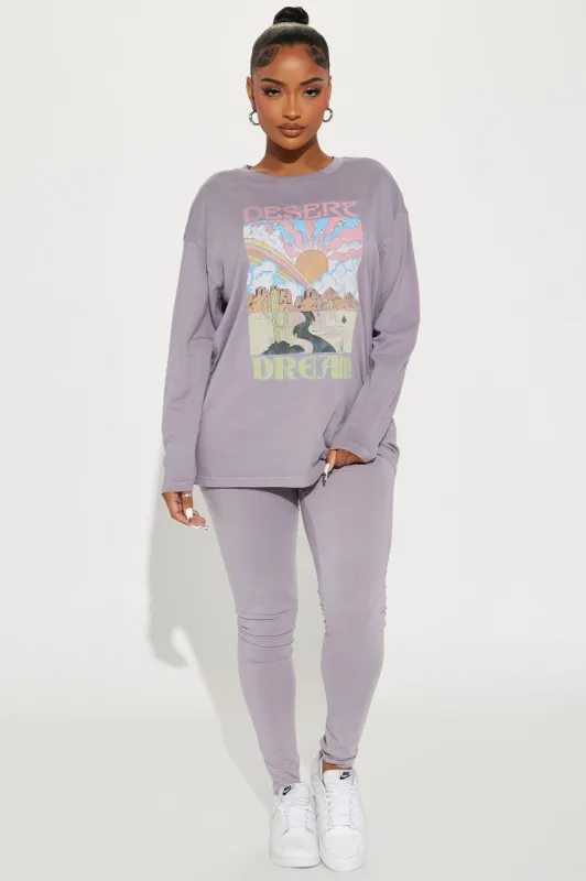 Desert Dream Vintage Wash Legging Set - Grey sold by Fashion Nova