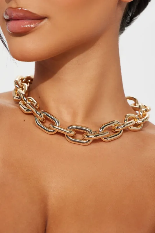 All That I Got Choker Necklace - Gold sold by Fashion Nova