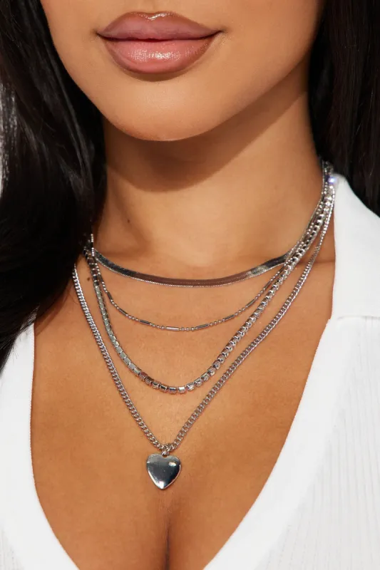 Loving Heart Necklace - Silver sold by Fashion Nova
