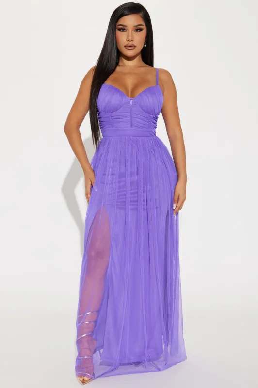 Sweet Memories Tulle Maxi Dress - Purple sold by Fashion Nova