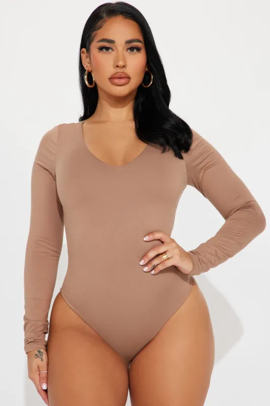 Myra Double Lined Bodysuit - Taupe sold by Fashion Nova