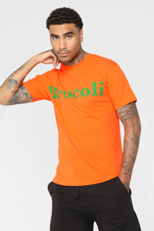 Brocoli Short Sleeve Tee - Orange made by Fashion Nova