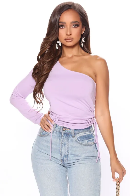 Forever And Always One Shoulder Top - Lavender sold by Fashion Nova