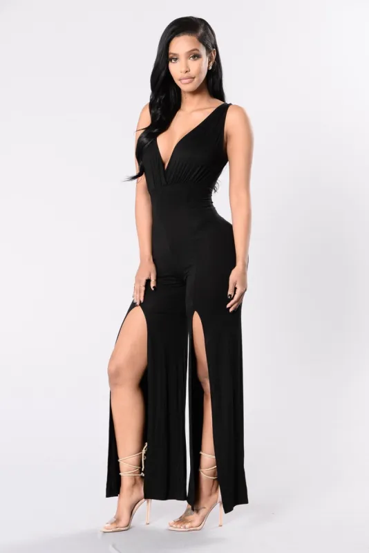 Down For You Jumpsuit - Black sold by Fashion Nova