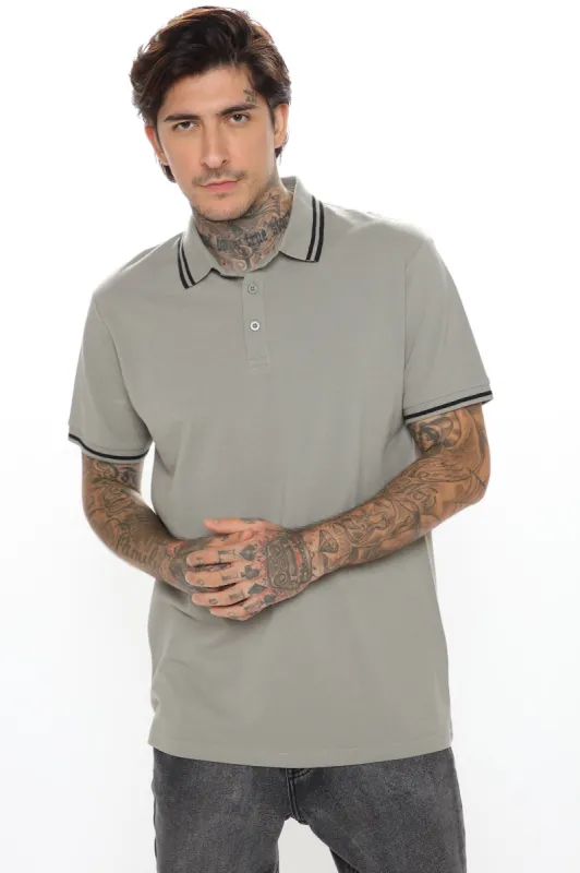 Wilson Short Sleeve Polo - Sage sold by Fashion Nova