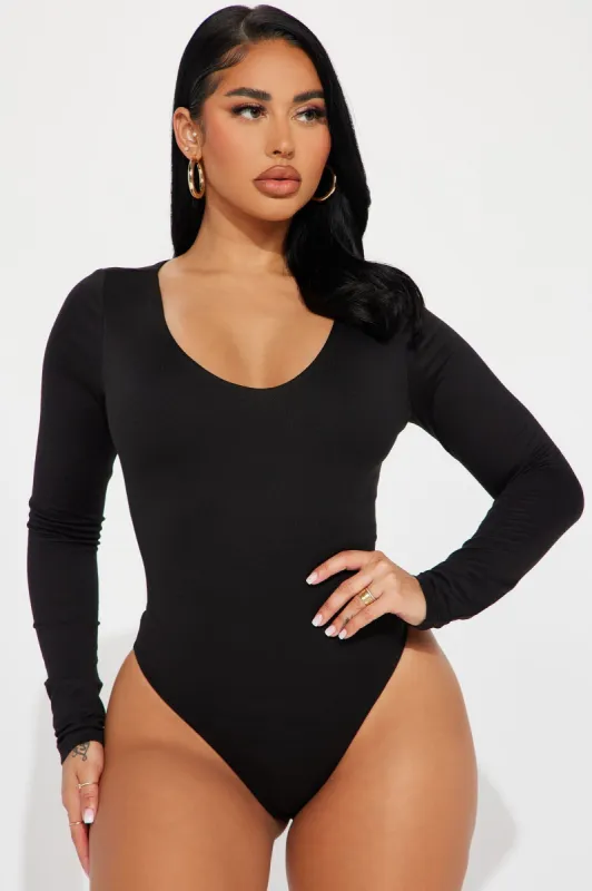 Myra Double Lined Bodysuit - Black sold by Fashion Nova