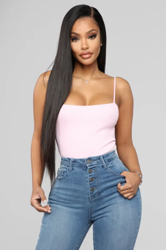 Ribbed Square Neck Cami - Rose sold by Fashion Nova