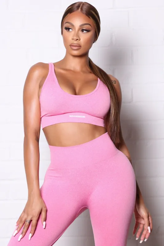 Vital Goddess Sports Bra In Infinity Seamless - Pink sold by Fashion Nova
