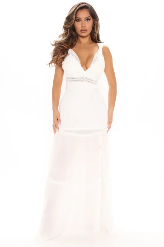 Feelin' The Breeze Maxi Dress - White sold by Fashion Nova