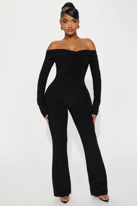 Say It Again Jumpsuit - Black sold by Fashion Nova