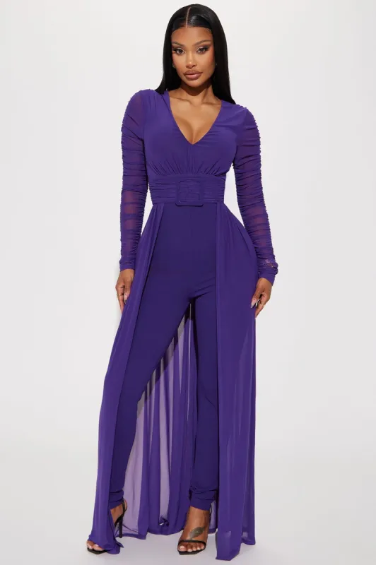 Attention On You Jumpsuit - Purple sold by Fashion Nova
