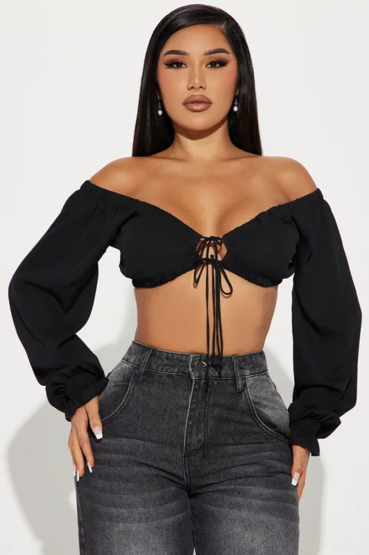 Addison Blouse Top - Black sold by Fashion Nova
