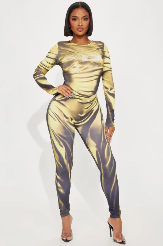 Miss Confident Legging Set - Yellow/combo sold by Fashion Nova