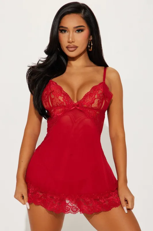 Lover's Touch Lace Babydoll - Red sold by Fashion Nova