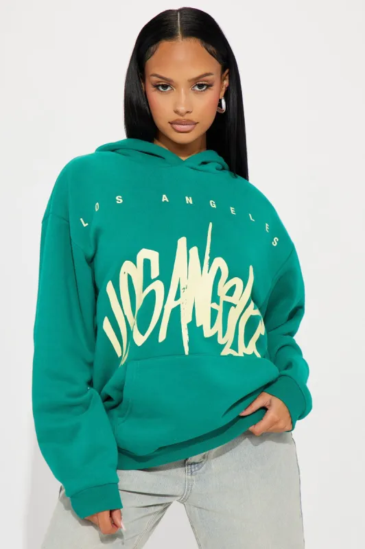 It's An LA Vibe Graphic Hoodie - Jade sold by Fashion Nova