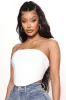 Allegra Faux Leather Corset Top - White sold by Fashion Nova