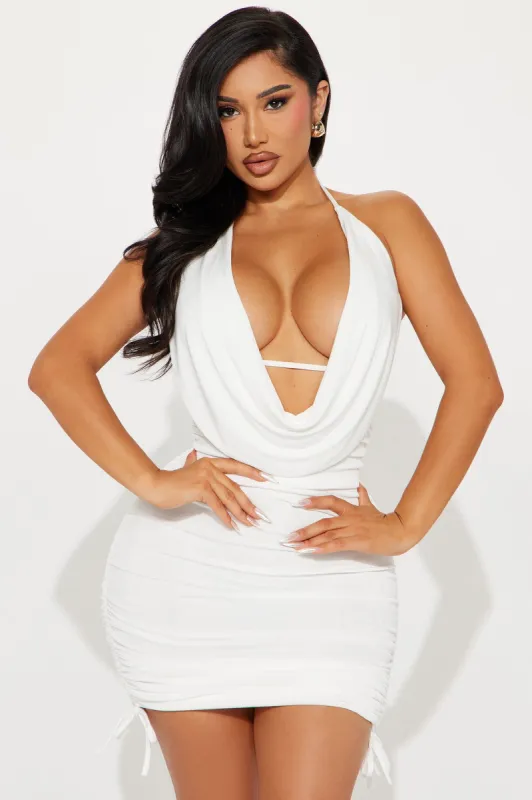Mrs. Miami Slinky Mini Dress - White sold by Fashion Nova