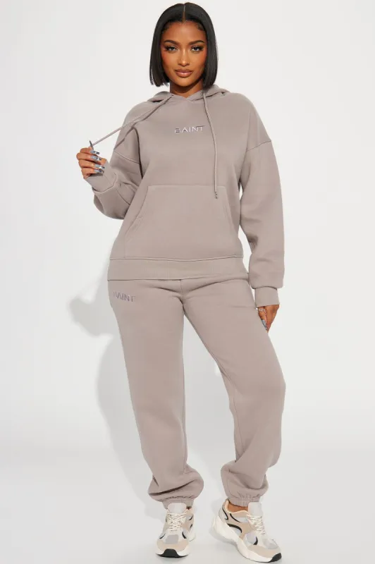 Saint Sweatpant Set - Stone sold by Fashion Nova