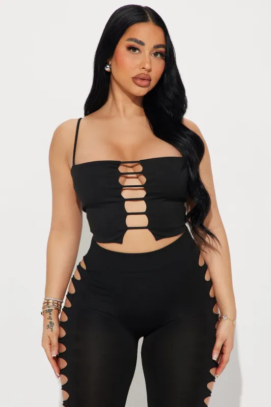 Candice Cut Out Top - Black sold by Fashion Nova