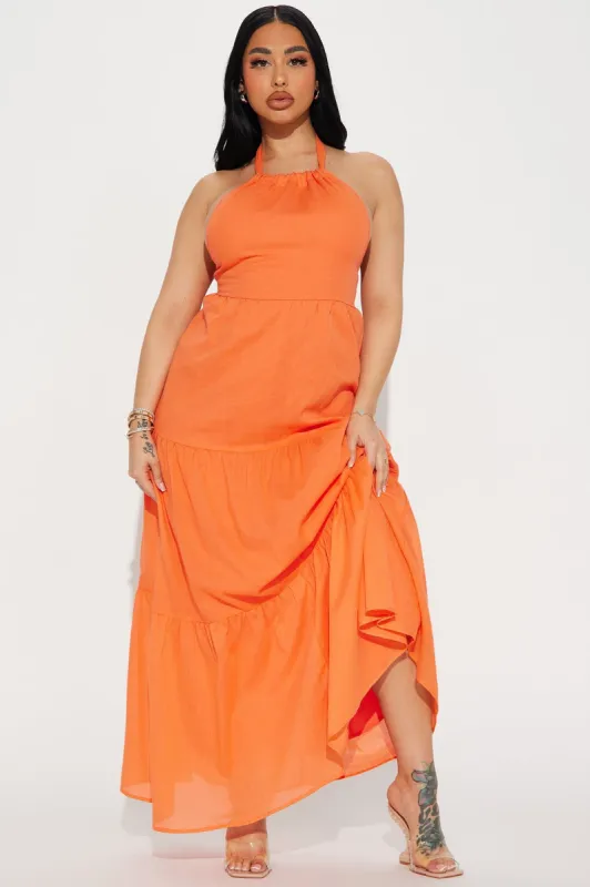 Justice Maxi Dress - Orange sold by Fashion Nova