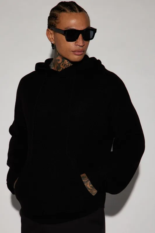 Need It All Sweater Hoodie - Black sold by Fashion Nova