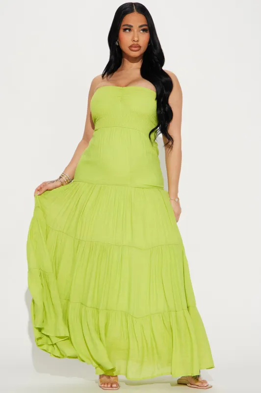 Juliette Tube Maxi Dress - Lime sold by Fashion Nova