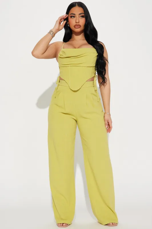 My Everything Linen Pant Set - Chartreuse sold by Fashion Nova