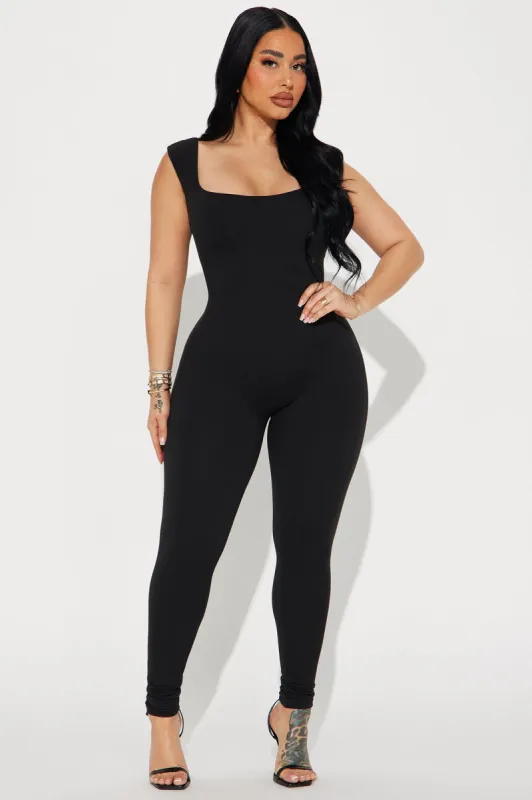 Into The Mist Double Lined Jumpsuit - Black sold by Fashion Nova