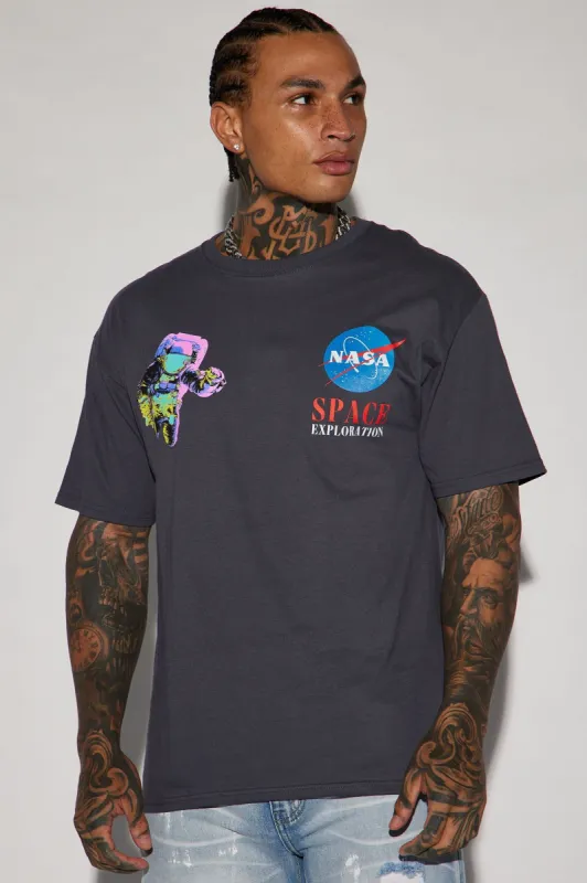 NASA Space Exploration Short Sleeve Tee - Charcoal sold by Fashion Nova