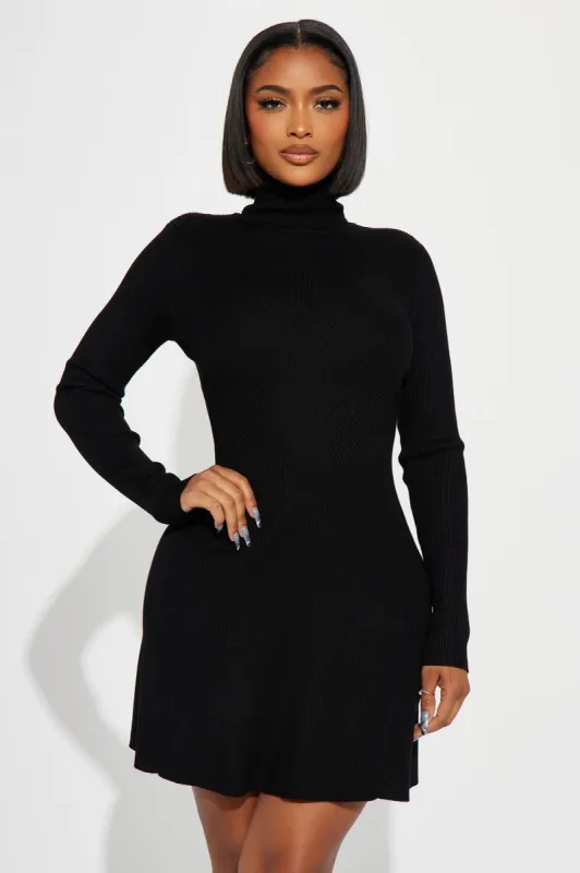 Jodie Ribbed Mini Dress - Black sold by Fashion Nova