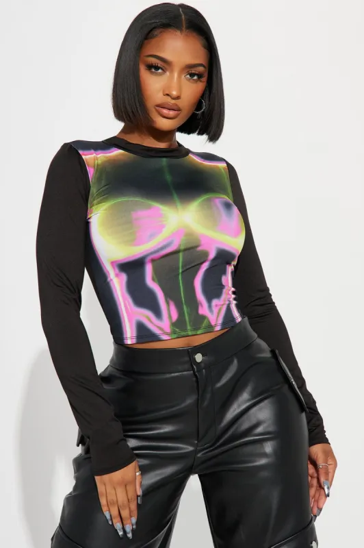 Out Of This World Top - Black sold by Fashion Nova
