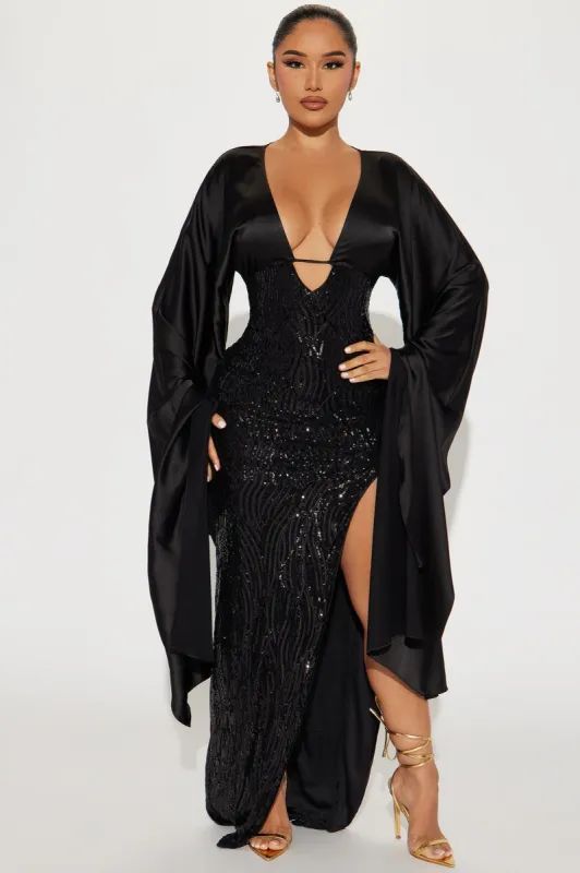 Gemma Sequin Gown - Black sold by Fashion Nova