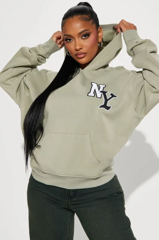 New York Vintage Hoodie - Sage sold by Fashion Nova