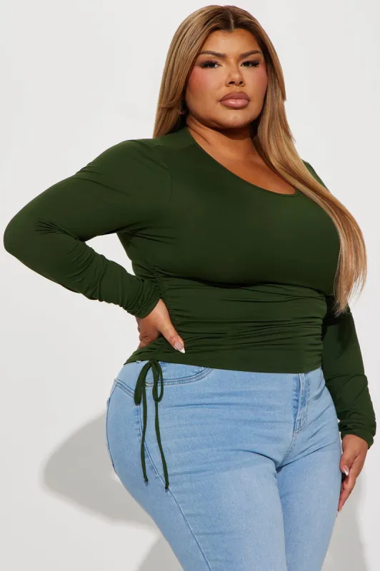 Sabrina Long Sleeve Top - Hunter sold by Fashion Nova