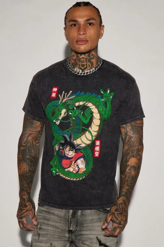Dragonball Z Goku X Shenron Short Sleeve Tee - Black sold by Fashion Nova