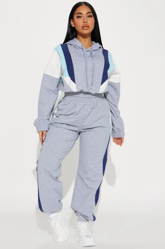 Naya Jogger Set - Grey/combo sold by Fashion Nova