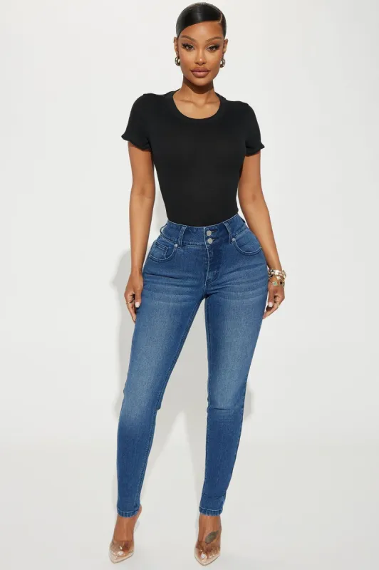 Hourglass Booty Lifter Stretch Skinny Jean - Dark Wash sold by Fashion Nova